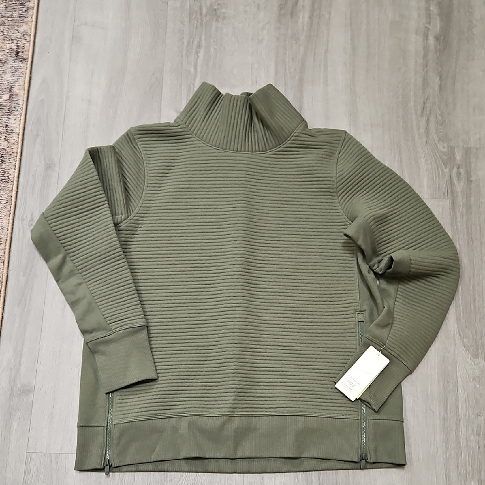 All in Motion Olive Green Ribbed Top